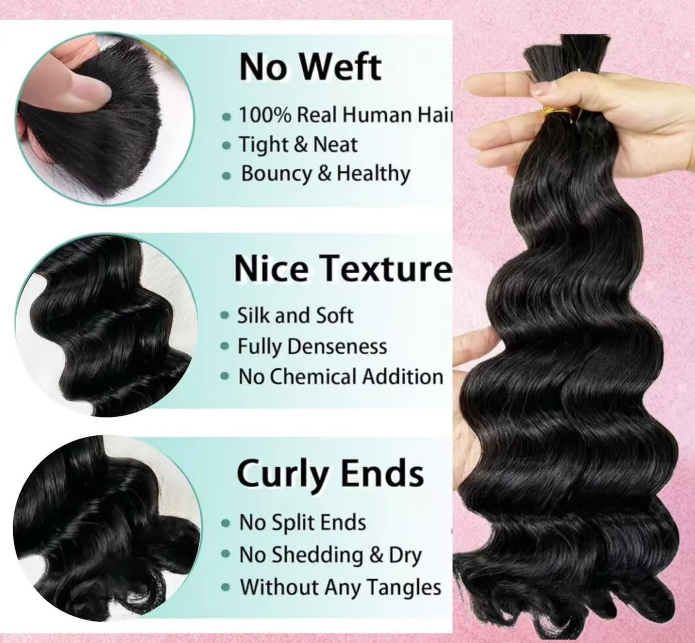 Loose Wave Bulk Hair For Braiding